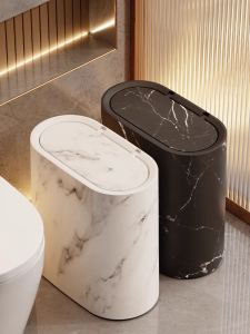 Corner Trash Bin For Home Toilet 2024 New Arrival Living Room with Lid Large Capacity Toilet Narrow Gap Toilet Toilet Wastepaper Basket
