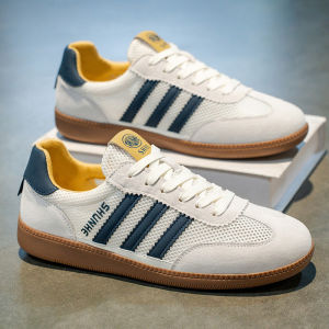 Mens Breathable Sports Casual Shoes 2025 New Summer Mesh Anti-Odor Trendy All-Match Dequn Sneakers round Toe Rubber Outsole