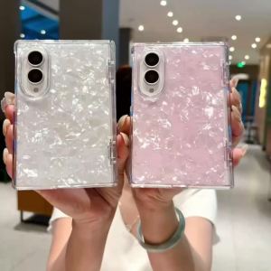 Ốp Điện Thoại Clear Magnetic Shaft Cho Samsung Galaxy Z Fold 8/7/6/5/ Ultra - Vỏ Bảo Vệ Dễ Thương Chống Sốc Vỏ Chính Thức