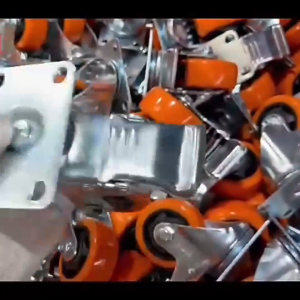 Heavy-Duty Caster Wheel Set - Swivel Fixed Lock Caster Set for Trolleys and Equipment