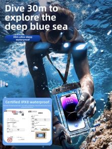 Waterproof Diving Mobile Phone Bag Touch Screen Sealed Floating River Cruise Dive Case Universal for Men And Women