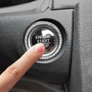 Miếng Dán Vòng Khởi Động Xe Hơi Một Nút Đính Kim Cương Miếng Dán Xe Hơi Tự Dính Cá Tính Thời Trang Trang Trí Nội Thất Ô Tô