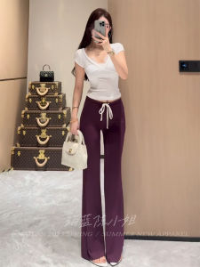 Low Waist Floor-Length Slimming Casual Pants Womens Summer New Style Hot Girl Home Pants Comfortable Drapey Wide Leg Pants