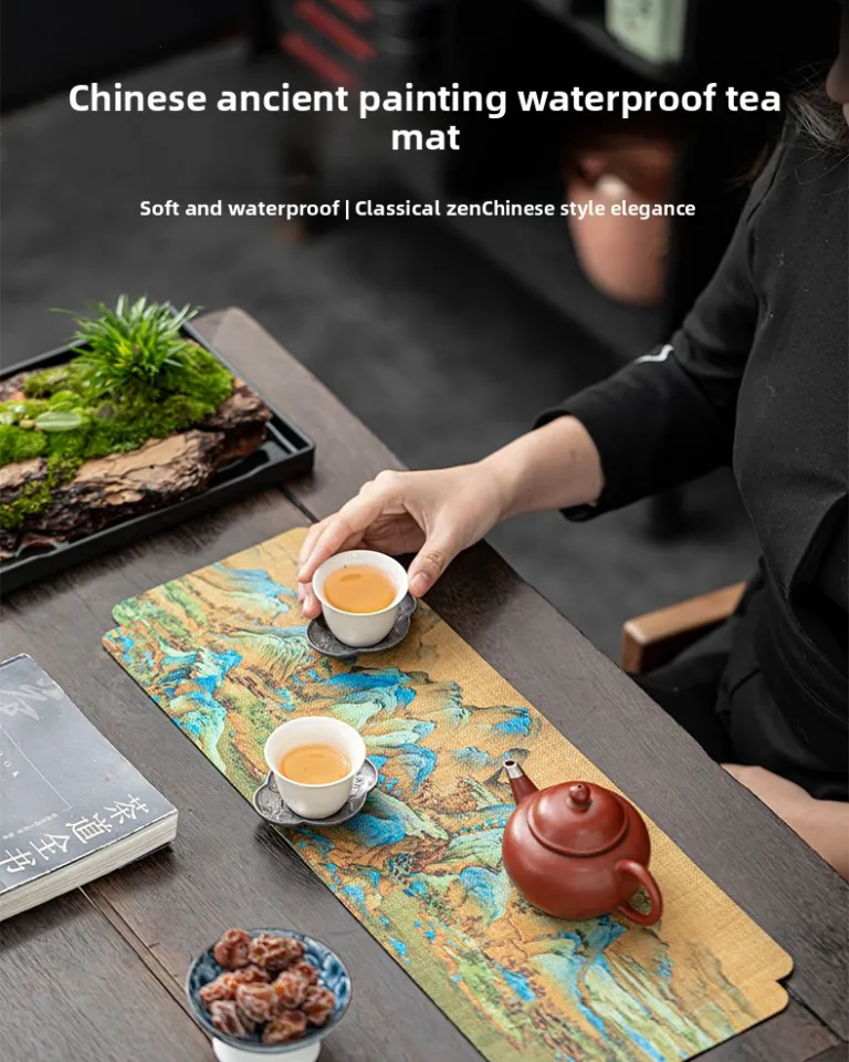XIYUANJI | New Chinese Style Zen Double-Sided Waterproof Tea Towel