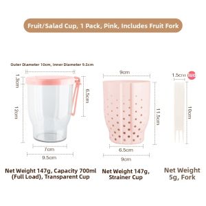 SHUEHO | Portable Breakfast Cup For Overnight Oats Fruits And Yogurt