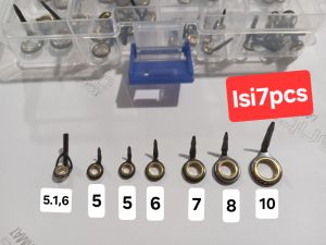 Ring Guide/cincin/mamarit UL Black GOLD isi7 untuk 1joran pancing