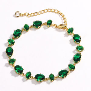 Mix Style Green Micro-inlaid Zircon Tennis Bracelet for Women 2025 New Men Bracelet Homme Jewelry Accessories Wholesale