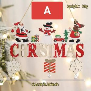 Christmas wooden pendant hanging Christmas decorations stuff