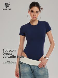 COSLEAF | Elastic Shaping Slim Womens Short-sleeve Shirt