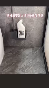 Toilet Brush Holder Shelf With Toilet Brush Crevice Brush / No Dead Angle No Drill Toilet Bathroom Brush Cleaning Tool