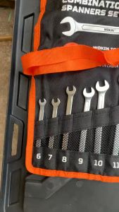 Bộ cờ lê vòng miệng 12 chi tiết 6-22mm 150812 Wokin dùng để mở đai ốc từ 6mm đến 22mm chất liệu bằng thép CRV