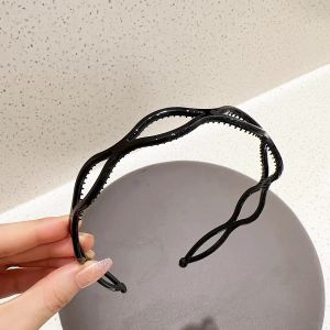 2024 New Arrival Wave Pattern Toothed Hair Hoop for Face Wash Hair Accessories Hair Hoop Outdoor All-Matching Internet Celebrity Hairpin Hair Hoop