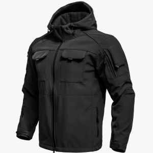 Nam Chiến Thuật Quân Sự Trang Áo Khoác Parka Có Mũ Trùm Đầu Chống Gió Cho Mùa Thu Đông Đi Bộ Đường Dài Cắm Trại Leo Núi Thường Ngày Áo Khoác Da Cá Mập