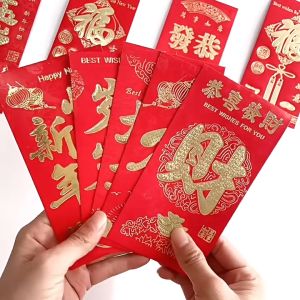 6PCS/PACK 2026 New Angpao Red Packet High Quality Money Envelope Chinese New Year Red Envelopes Lunar Year