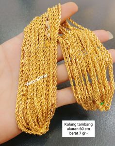 KALUNG TAMBANG DEWASA PERAK 925 ASLI LAPIS MAS