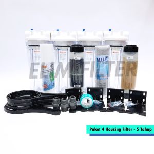 ELIM Filter - Filter Air Sumur - Filter Air Ledeng 4 Housing 10 inch 5 Tahap Penyaringan