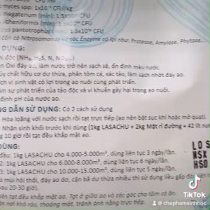 Men vi sinh xử lý nước hồ Cá Tôm LASACHU - Phân hủy cặn bã hữucơ giảm độ đục khử mùi hôi khí độc chặn tảo lam làm trong sạch nước ao