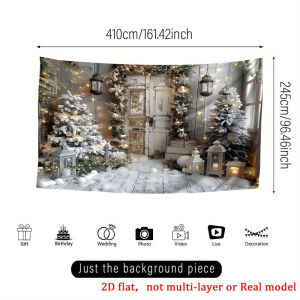 VIKAMA Christmas Tapestry: Winter Snow Scene Perfect for indoor and outdoor holiday parties and birthday celebrations.