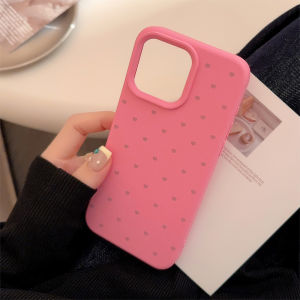 Love Heart Phone Case for iPhone 17 16 15 11 12 13 14 Pro Max Soft Cute Pattern Back Cover Candy Color