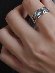 LZD S925 Thai Silver R Fashion Thai Silver Indian Skull Openning Ring One Men and Women Ring