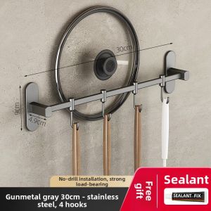 youqin | Wall-mounted No-drill Multi-functional Hooks for Kitchen Utensils