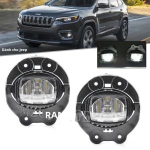 Đèn LED Sương Mù Cho Xe Jeep Cherokee 2019-2022 Đèn Pha Foglamp Cản Trước Đèn Lái Xe 68410368AB Chất Liệu ABS Cường Độ Cao