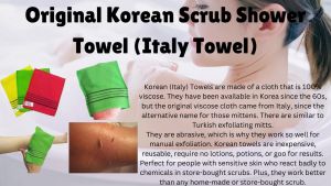 Original Korean Scrub Shower Towel (Italy Towel)