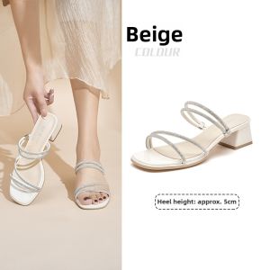 DUSTO | French Design High Heel Slip-On Sandals