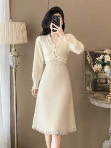 SUYE | Elegant Slimming French Style Knit Dress