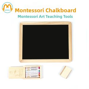 Mengxue Education Montessori Small Blackboard Set Chalk Set Montessori Small Blackboard Cute Educational Toy for Kids