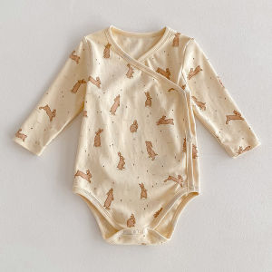 Áo Khoác Mùa Xuân Cotton Nguyên Chất Cho Trẻ Sơ Sinh Và Trẻ Em Từ 3-18 Tháng Tuổi Áo Chui Đầu Quần Áo Mặc Trong Cài Nút Đơn