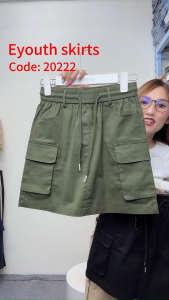 Eyouth 20222 Women Minimalist Cargo Mini Skirt