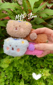 M&P Store - Kẹp tóc gấu to màu hồng / nâu