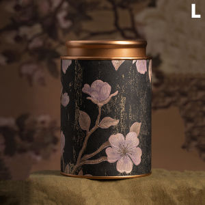Exquisite Flower Prints Round Tea Tin Tea Storage Snacks Storage Box Kitchen Sealeds Canister Chinese Style Tea Box Convenient.