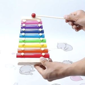 BabyShop-M328 Mainan Kolintang Alat Musik Pukul Anak Xylaphone Kayu Rainbow / Mainan Edukasi Musik Anak Silofon Children Wooden Music Toys Import