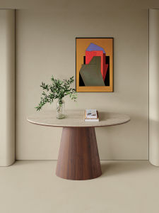 GOOFANSER | Wabi-Sabi Natural Stone Narrow Antique Entrance Table