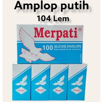 (1PACK)AMPLOP MERPATI 104 DENGAN LEM PEREKAT/ AMPLOP PUTIH SEAL GLUE 152x90