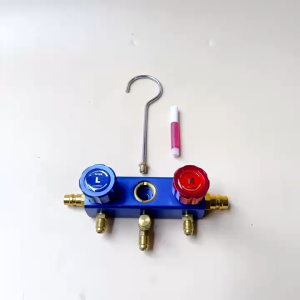 Thân van khóa đồng hồ đôi nạp gas hàng nội địa Trung tặng kèm móc và keo khóa ren - ICYTECH