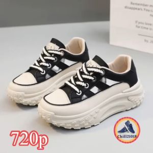 (ch1035k)Z รองเท้าผ้าใบแฟชั่นเสริมส้น5ซม. กันลื่นสไตล์รองเท้ากีฬาผู้หญิง รุ่นล่าสุดรองเท้าเด็ก