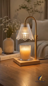 Đèn Đốt Nến Thơm (CÓ HẸN GIỜ) - LS-001 D-S | TẶNG KÈM 2 BÓNG ĐÈN HALOGEN | Candle warmer lamp