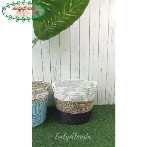 Pohon Imitasi Tanaman Hias Latex Sri Rejeki Pot Dasar Cover Anyaman Seagrass Handle Hiasan Rumah