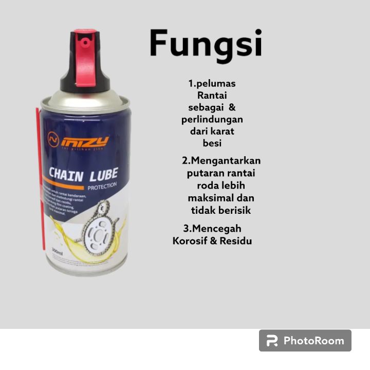 CHAIN LUBE OLI PELUMAS RANTAI 300 ml anti karat putaran gir