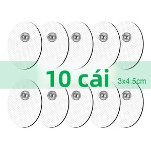 10/20 Chiếc Gel Silicone Miếng Dán Điện Cực Tự Dính Cho TENS EMS Máy Vải Không Dệt Thay Thế Máy Mát Xa 4 Kích Cỡ Có Sẵn