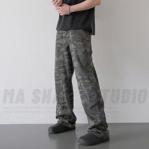 CityBOY Trendy Camouflage Straight Leg Loose Mens Classic Casual Workwear Long Jeans Cotton 100% Spring Loose Fit Jeans