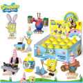 SpongeBob SquarePants Twisted Egg Blind Box Assembly Building Blocks Crab Boss's Big Star Doll Handmade Ornament Children's Toys. 