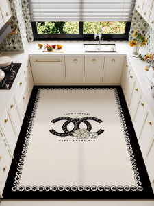 Kitchen Special Use Non-Slip Washable Rectangle PVC Mat Oil Proof Water Proof Home Use High End Feeling Easy to Clean