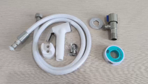 PAKET SHOWER BIDET PUTIH  / JET SHOWER + STOP KRAN