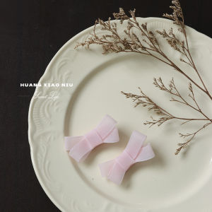 Classic Satin Butterfly Knot Baby Hair Clips Safe Non-Damaging Forehead Clip Princess Style Children Accessories for Girls