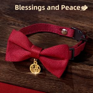 7o | Red Happy Fortune Pet Bowtie