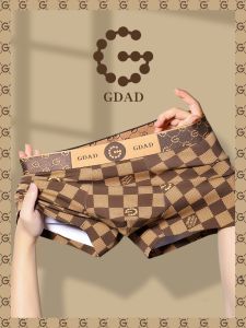 หรูหรา ผ้าฝ้าย ผู้ชายชนิดบรรจุกล่อง กางเกงบ็อกเซอร์ ระบายอากาศได้ดี ไอเดียของขวัญอ่อนเยาว์ไร้รอยต่อคุณภาพระดับพรีเมียมเอวกลาง กางเกงใน